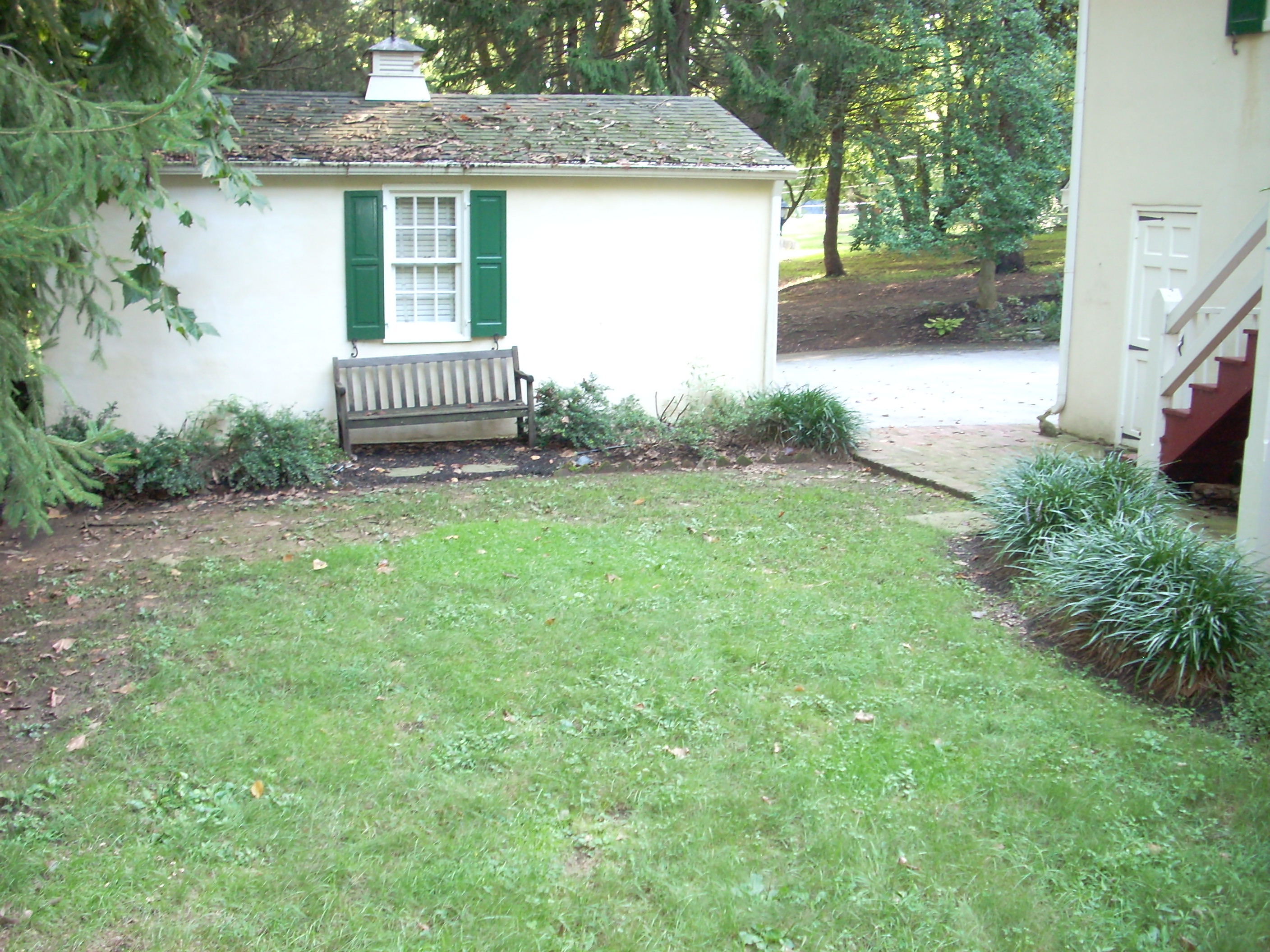 Pavers for a courtyard in Wayne, PA - Before