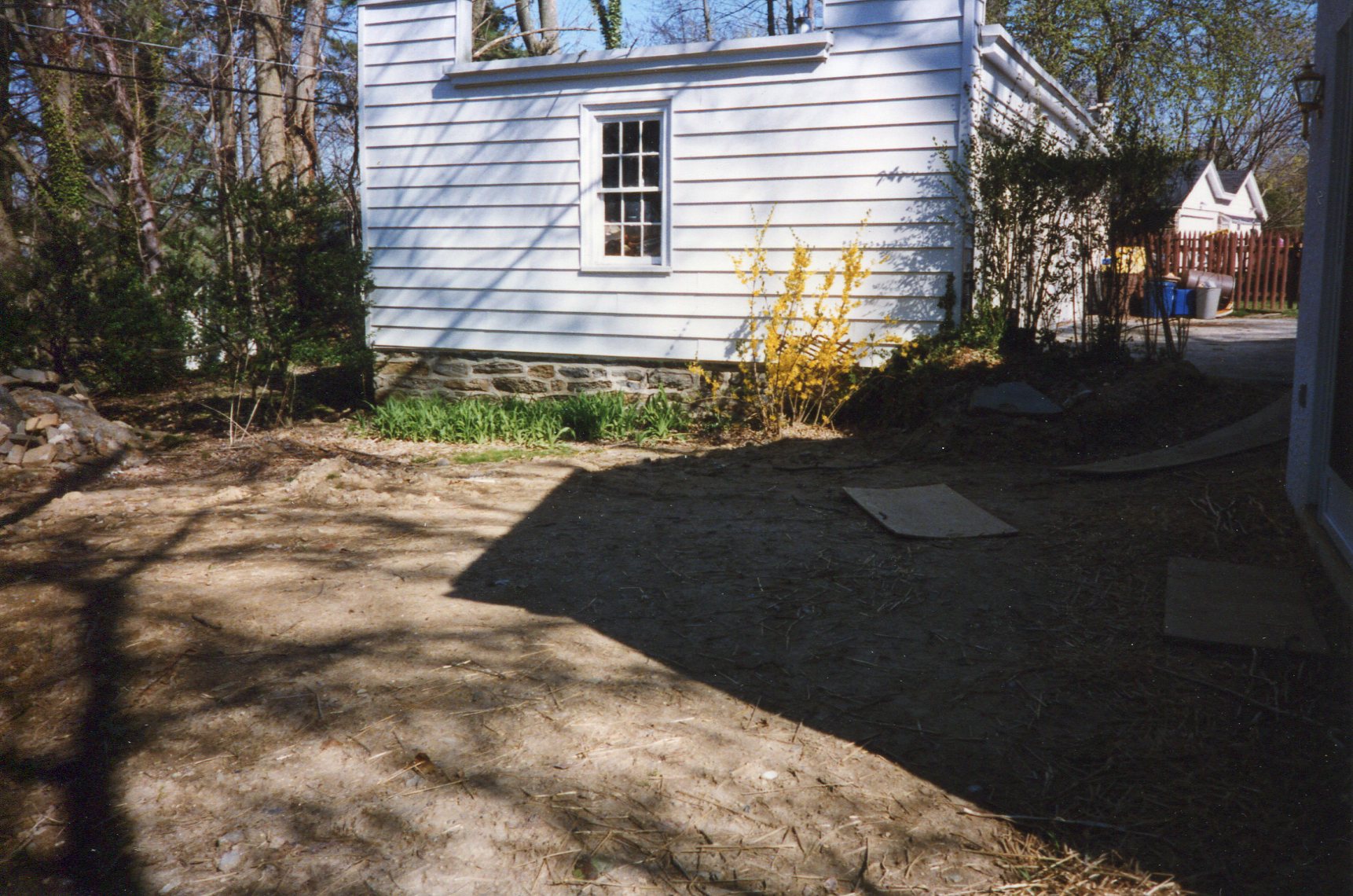 Patio, trellis and privacy fence - Before