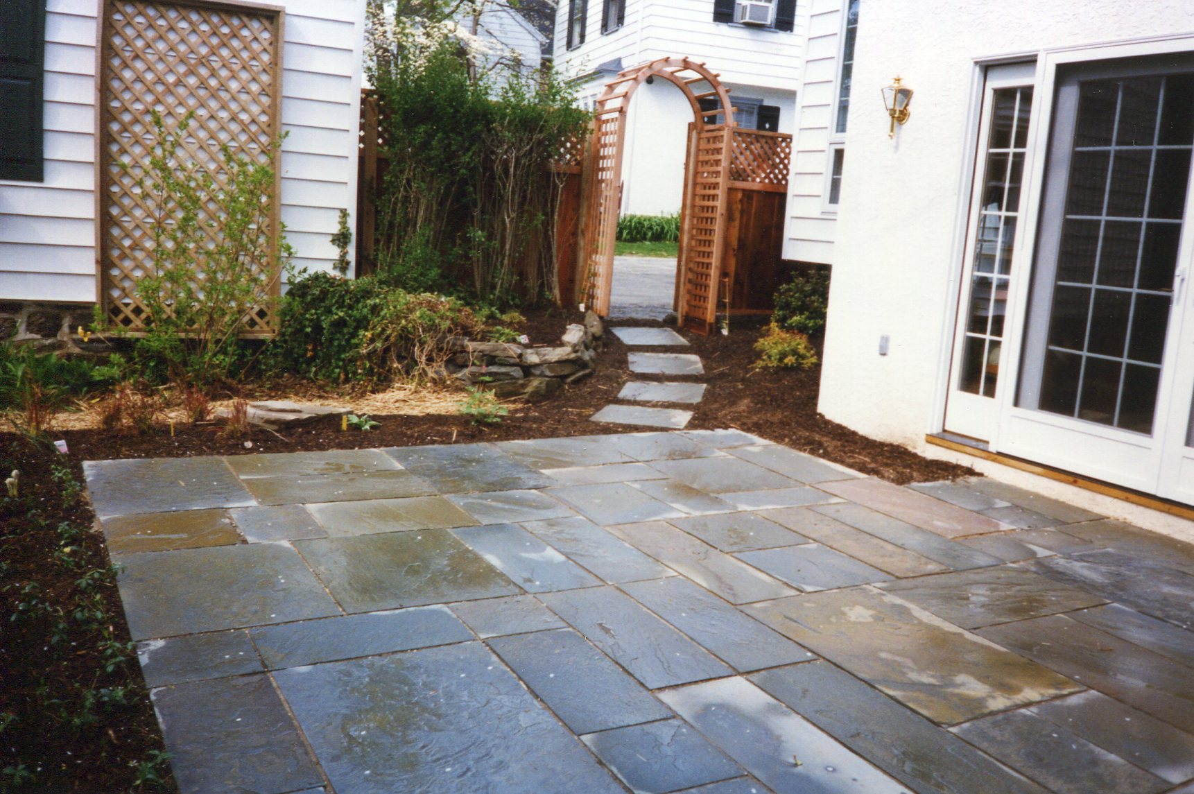 Patio, trellis and privacy fence - After